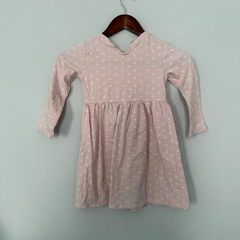 GAP Pink Blue polkadot striped Toddler Dress 2 piece Bundle size 5